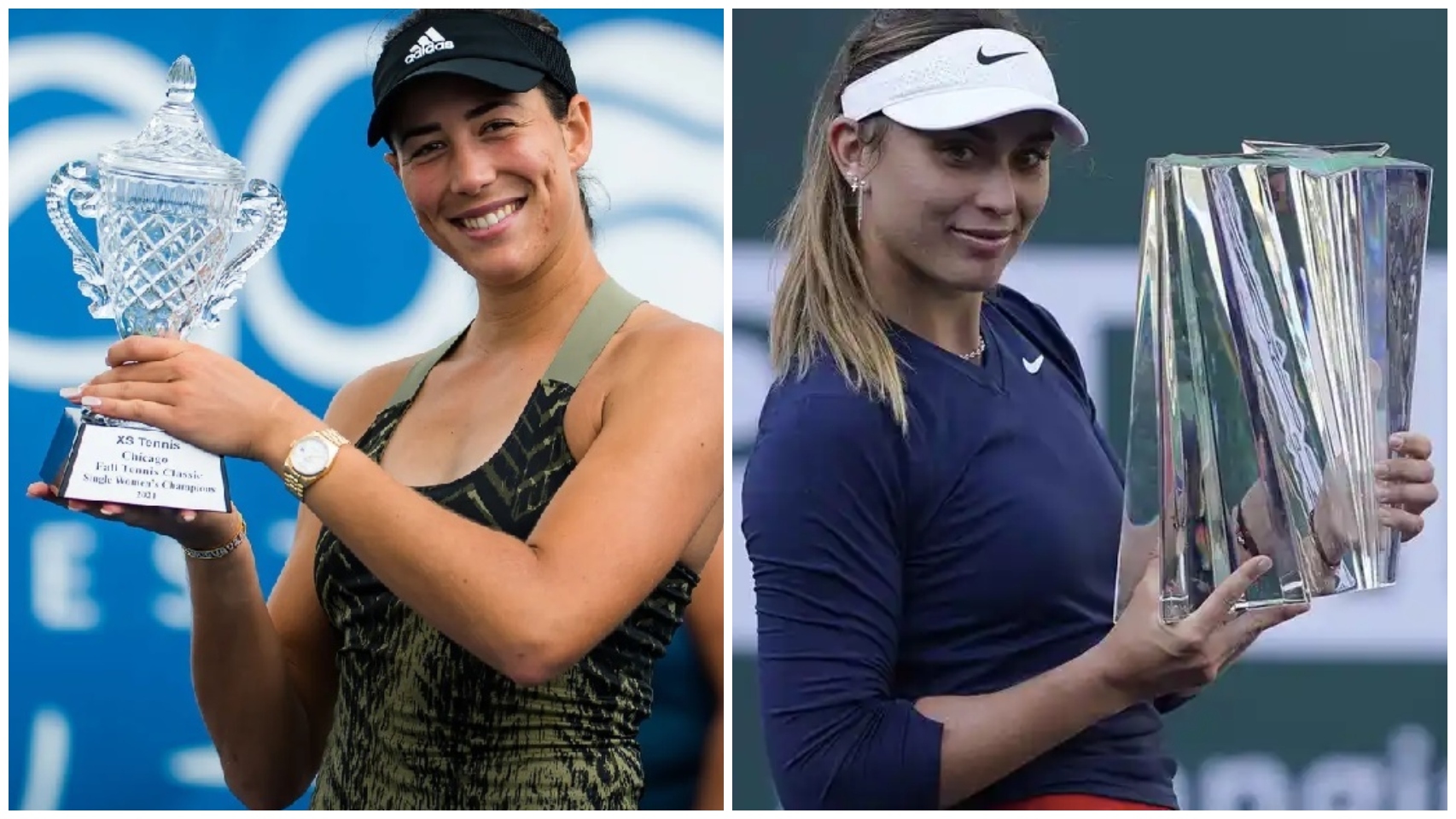 Garbiñe Muguruza y Paula Badosa, en un collage