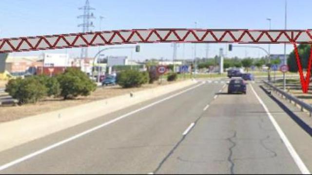 Infografía facilitada por el Ministerio de Transportes, que reproduce la futura pasarela de Carbajosa de la Sagrada