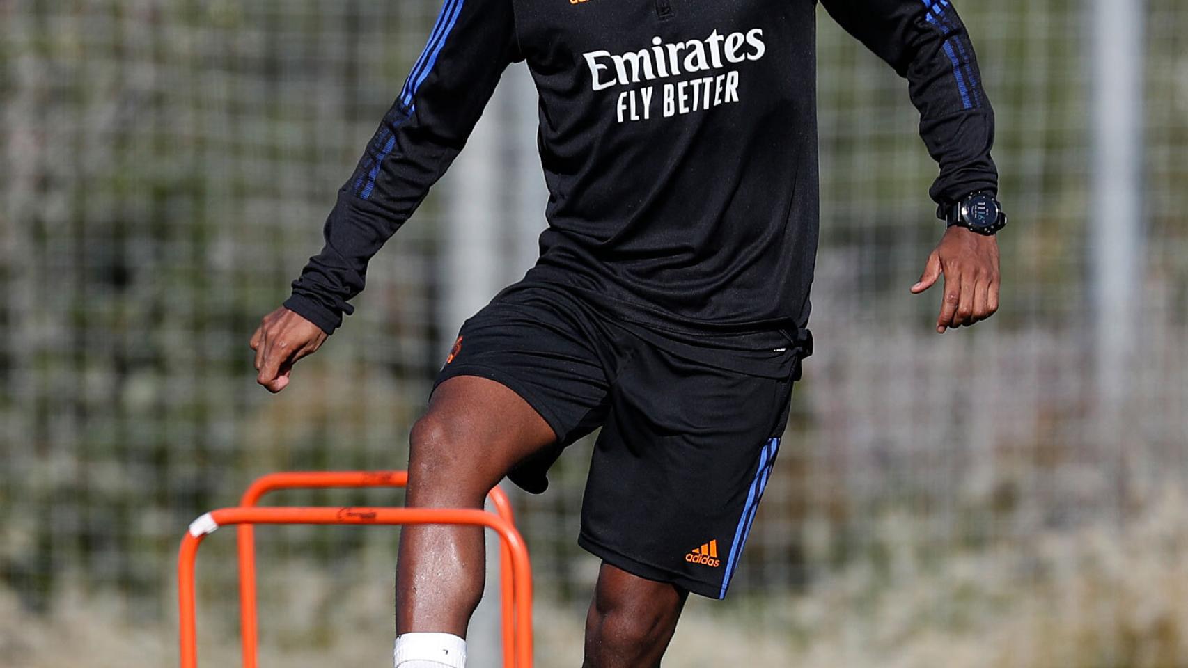 Rodrygo Goes, durante un entrenamiento con el Real Madrid