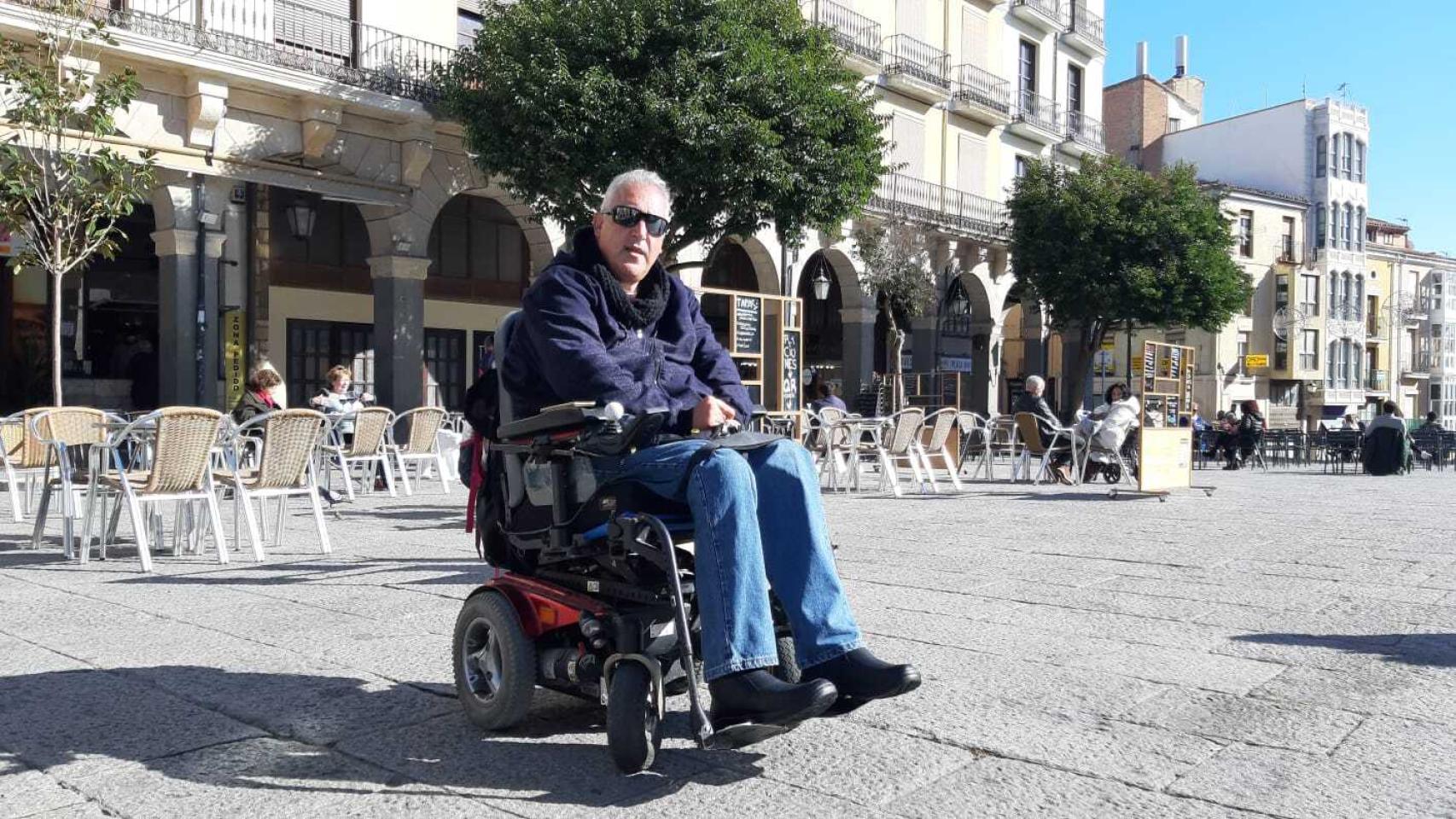José Antonio Sánchez durante un viaje a Zamora con Predif