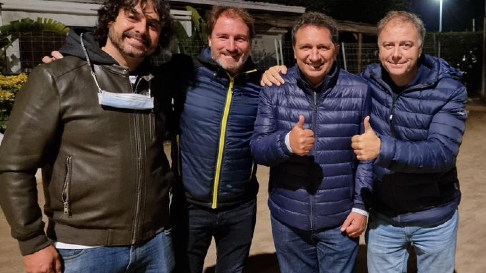 Eusebio Sacristán junto a sus compañeros de la Fundación