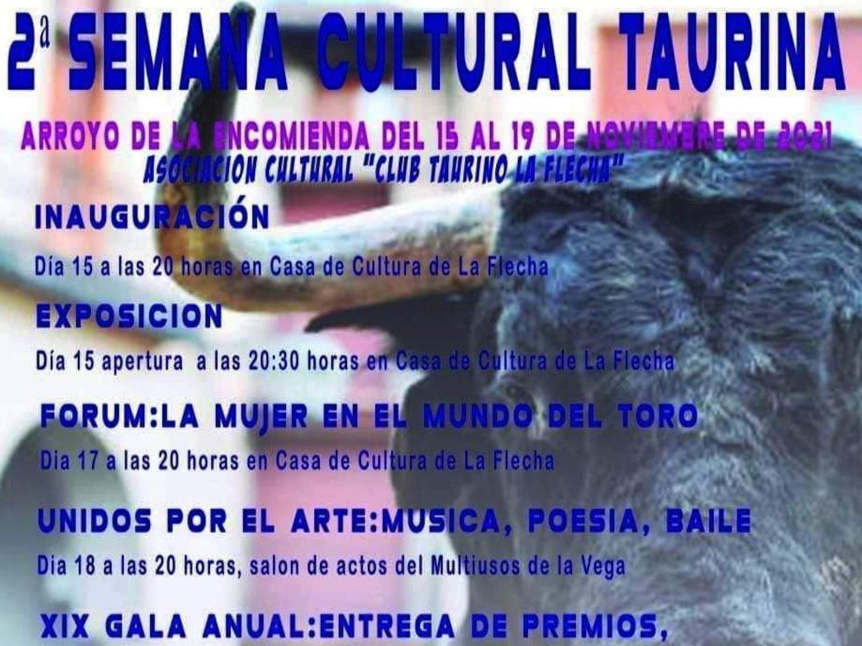 Cartel de las jornadas del Club Taurino La Flecha