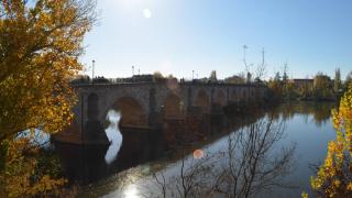 Usuarios, trabajadores y familiares de la Residencia Virgen del Yermo acompañados de efectivos policiales, han recorrido el Camino Vía de la Plata entre el Puente de Piedra y el Museo de Semana Santa