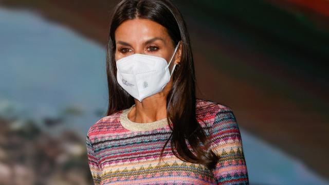 La reina Letizia con vestido de Michonet.