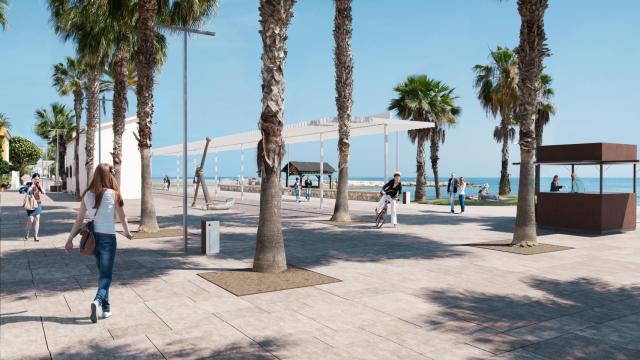 Diseño de la remodelación del paseo marítimo de Pedregalejo, en Málaga.