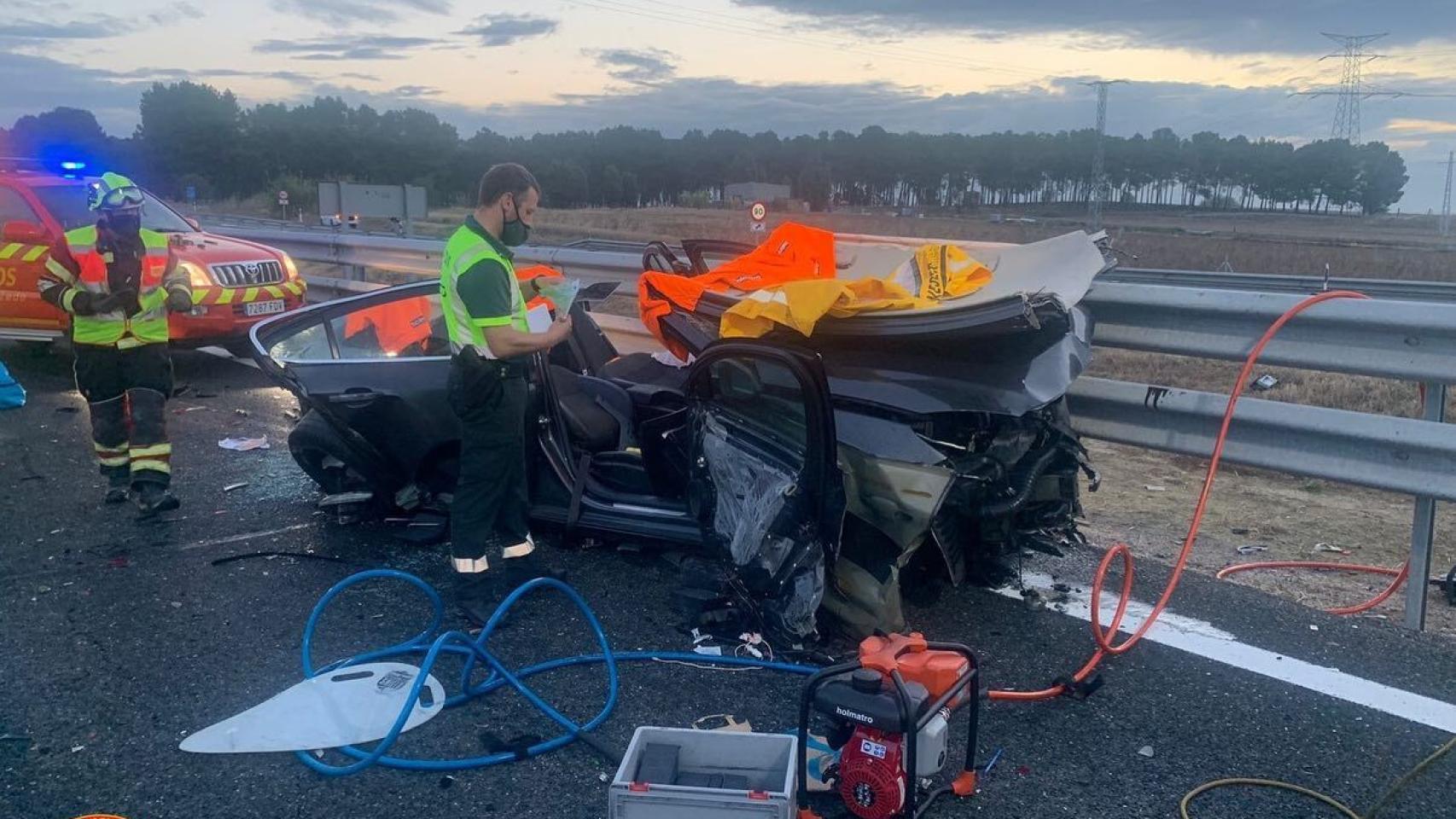 Accidente causado por un kamikaze que dio positivo en drogas y alcohol en la A-42 en Yuncler, Toledo, en octubre de 2021. Hubo seis heridos.
