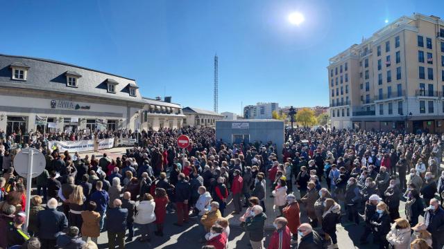 Unas 4.000 personas salen a la calle en Ávila para exigir al Gobierno un tren del siglo XXI