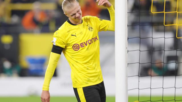 Erling Haaland, durante un partido con el Borussia Dortmund.