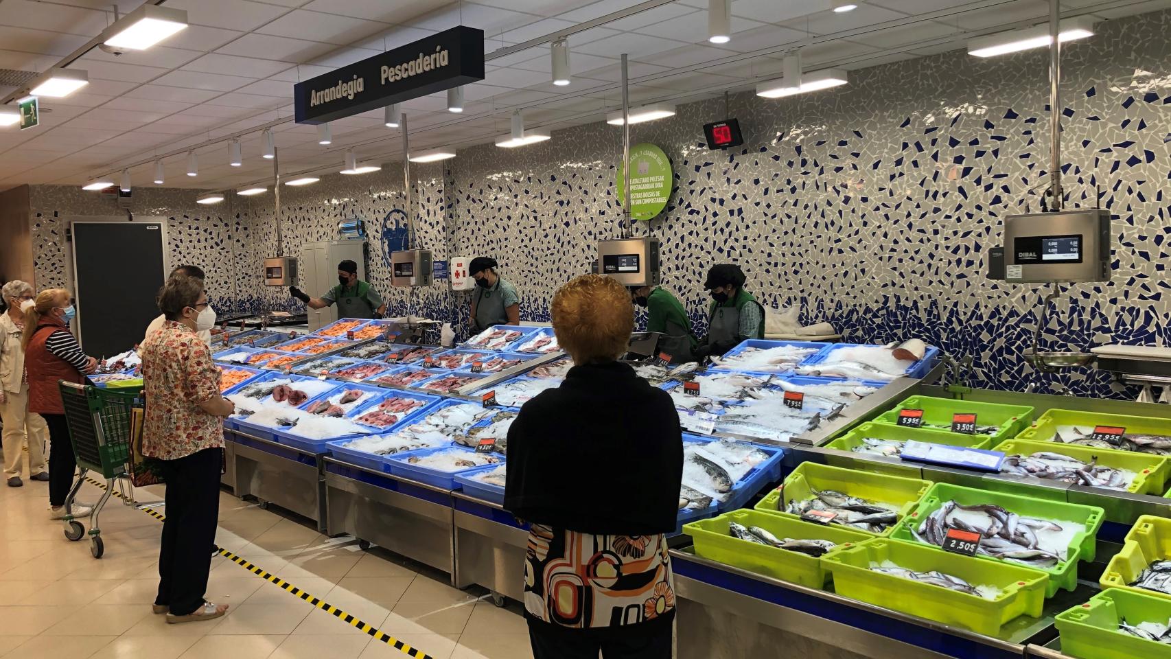 Pescadería de Mercadona.