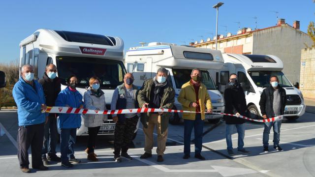 Acto de inauguración del área de autocaravanas de Cigales