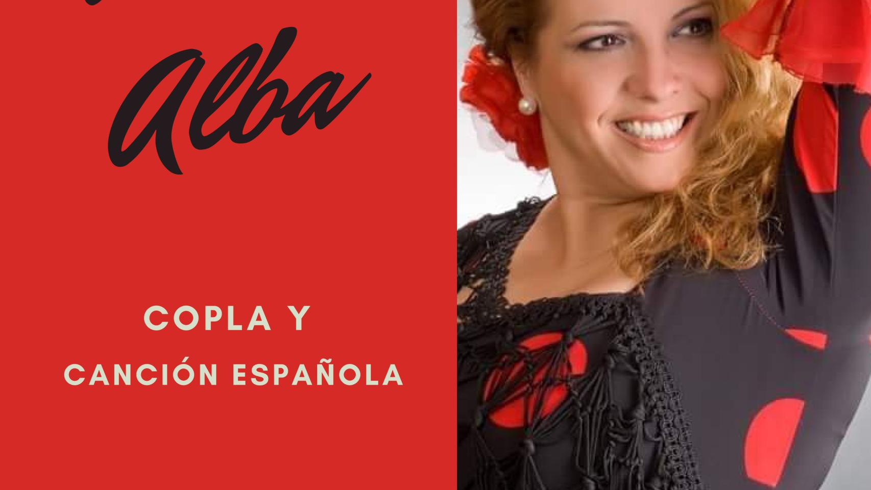 Cartel de actuación de María del Alba