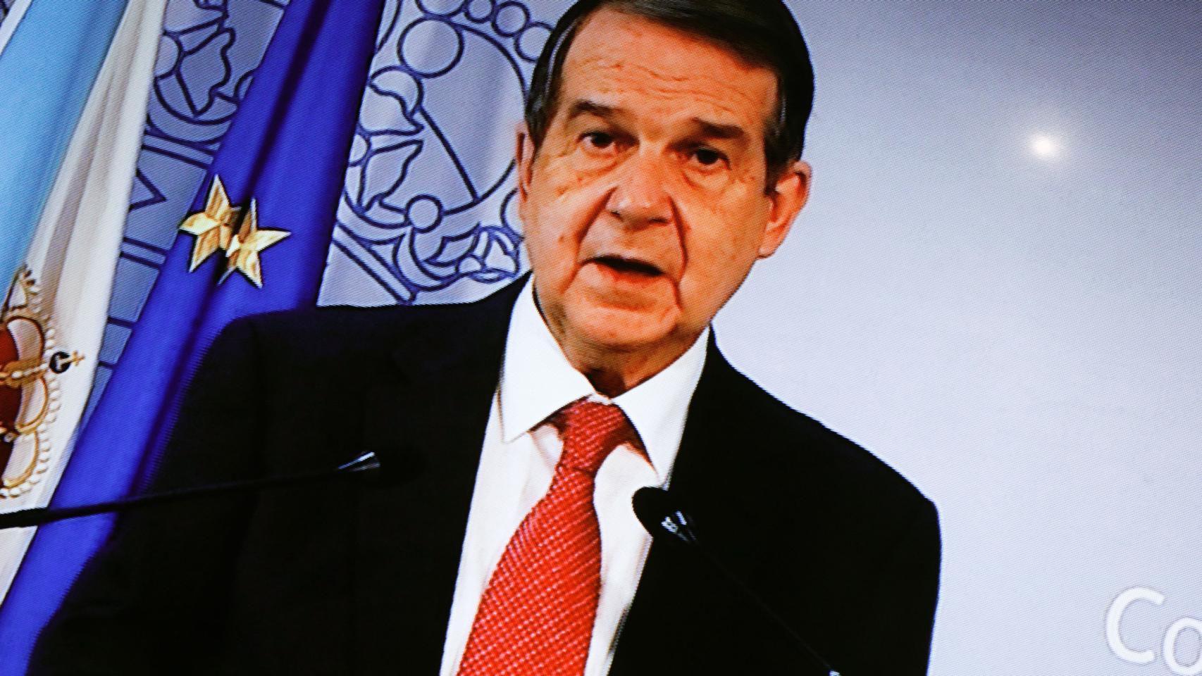 Abel Caballero, presidente de la Federación Española de Municipios y Provincias (FEMP) y alcalde de Vigo, en la apertura de la segunda jornada del II Simposio del Observatorio de la Movilidad y las Ciudades.