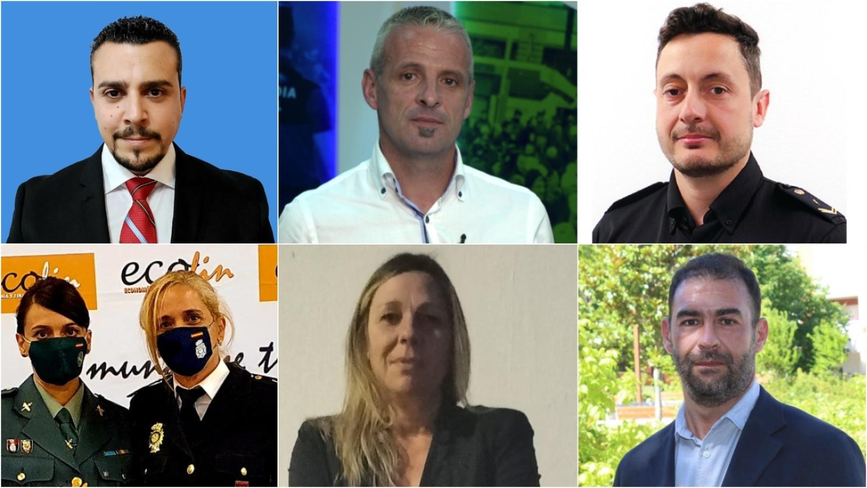 De izquierda a derecha y de arriba a abajo: Carlos Padilla (DJGC), Pablo Pérez (Jusapol), David Pola (CEP), Laura (AJPNE ) y Lucía (RAGCE ), Vanesa González (IGC) y Ernesto Vilariño (Jucil).