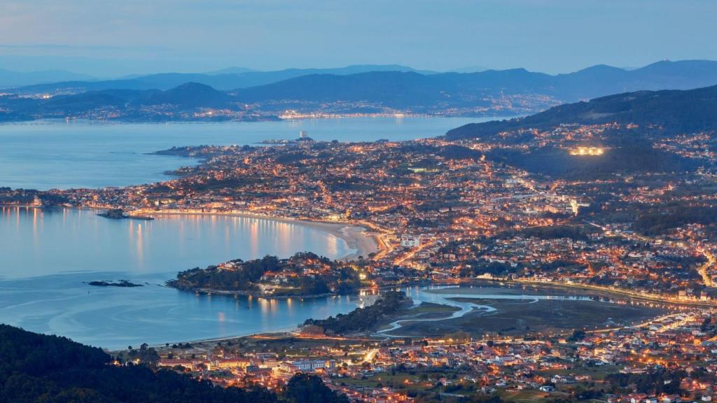 Panorámica sobre la ría de Vigo.