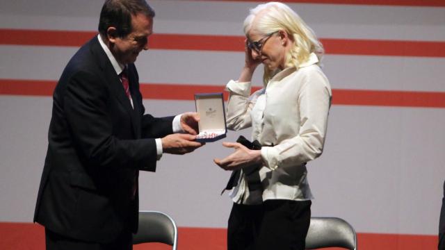 Susana Rodríguez Gacio ha recibido esta mañana la Medalla de Oro de la Ciudad de Vigo