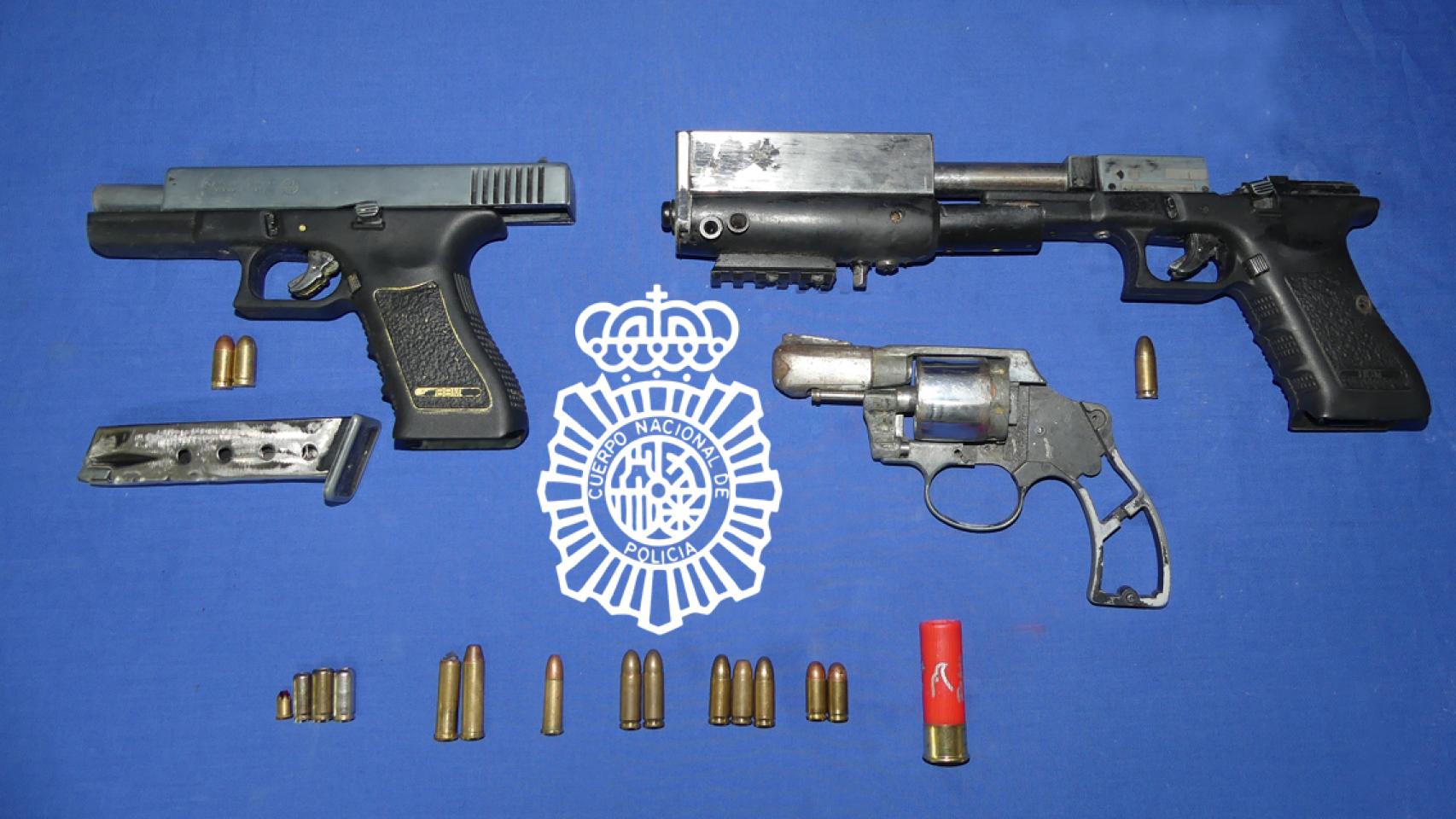 Armas intervenidas por la Policía Nacional