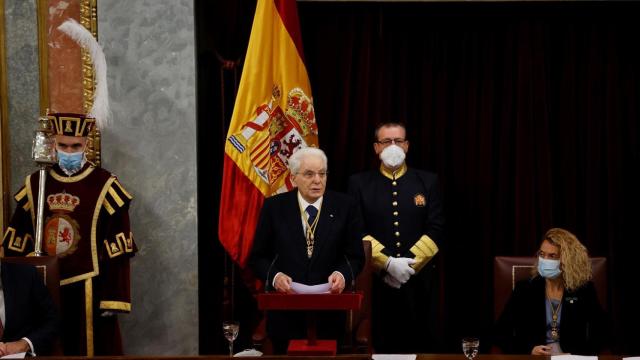Sergio Mattarella en el Congreso de los Diputados.