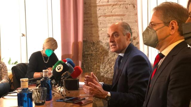 Francisco Camps, durante su rueda de prensa de este miércoles. EE