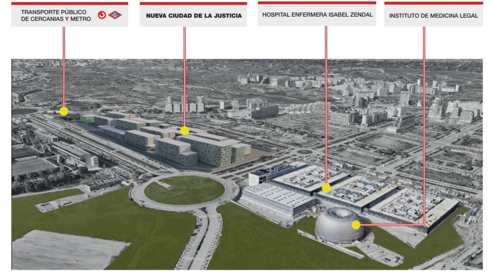 El proyecto de la Ciudad de la Justicia de la Comunidad de Madrid.