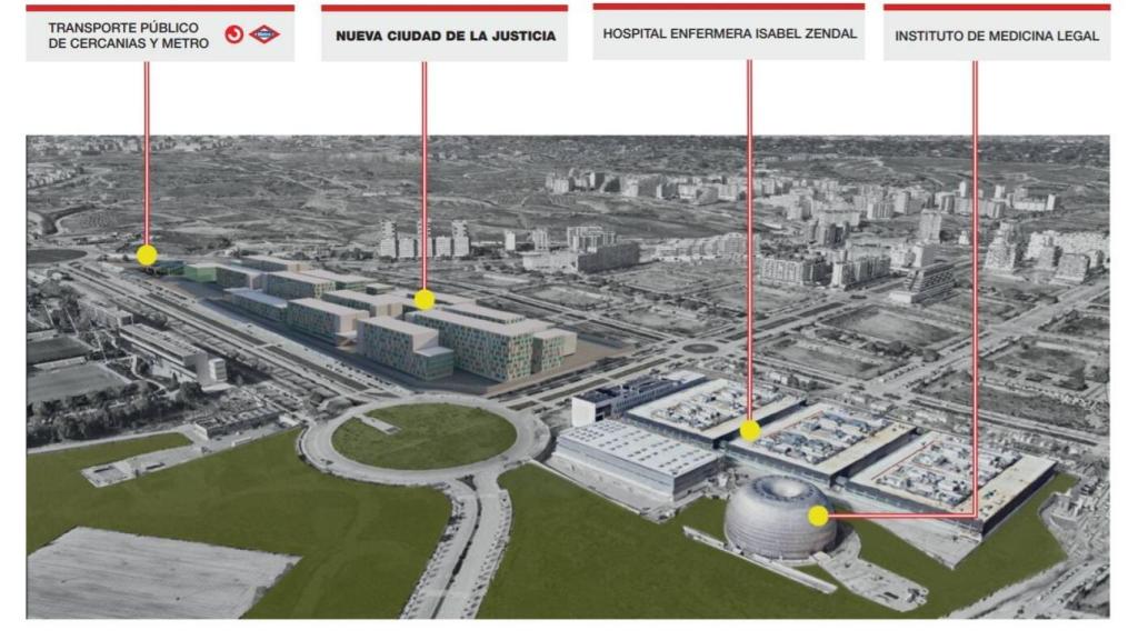 El proyecto de la Ciudad de la Justicia de la Comunidad de Madrid.