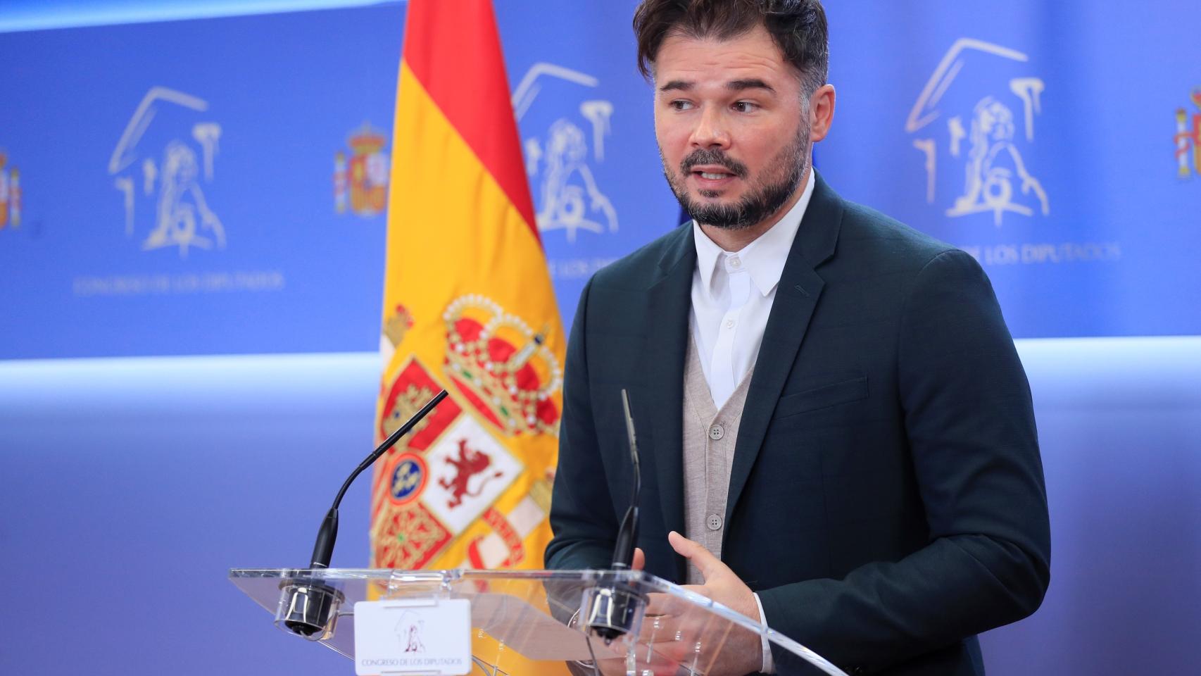 El portavoz de ERC, Gabriel Rufián, en una imagen de archivo.
