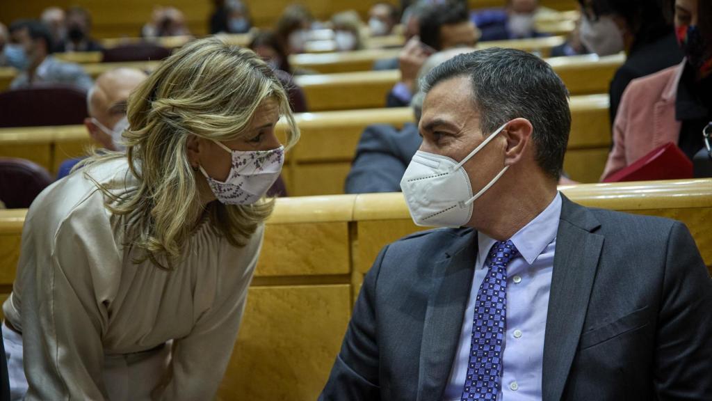 Yolanda Díaz y Pedro Sánchez.