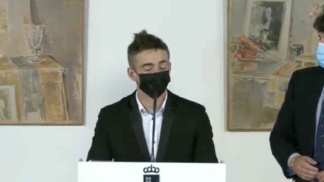 Pedro Acosta en el momento de su desmayo