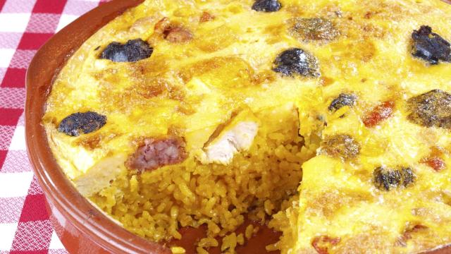 Arroz y costra.