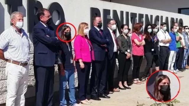 La subdirectora, en la concentración de repulsa por la falsa agresión de la que dijo ser víctima.