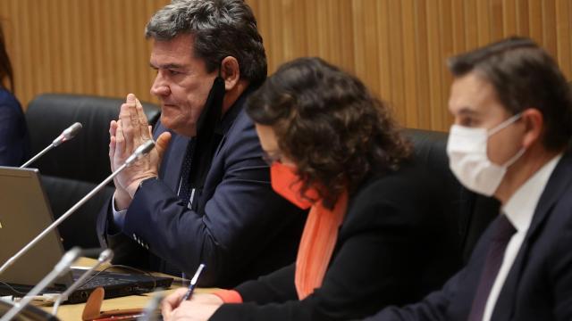El ministro José Luis Escrivá, en su comparecencia ante la comisión parlamentaria del Pacto de Toledo.