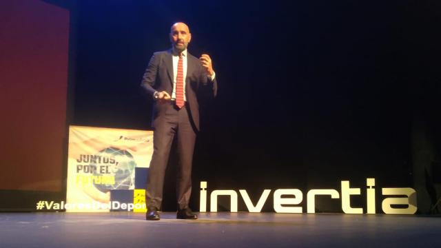 El director deportivo del Sevilla FC, Ramón Rodríguez 'Monchi', este jueves, en el Teatro Circo de Murcia.