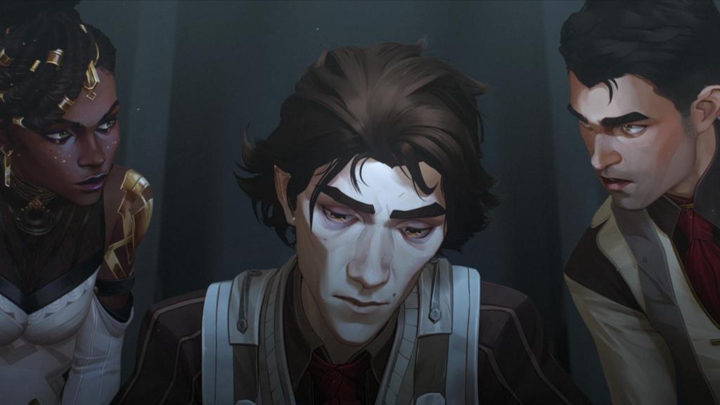 Mel Medarda, Viktor y Jayce en 'Arcane'.