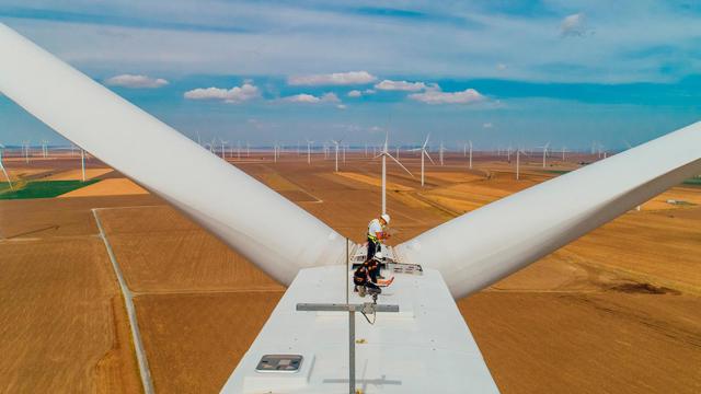 Parque de aerogeneradores.