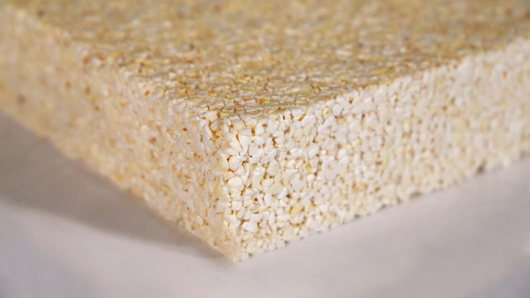 Material hecho con palomitas