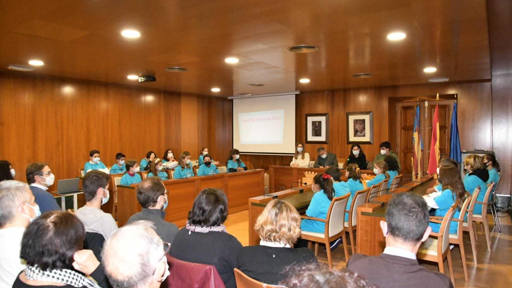 El X Consell dels Xiquets de Xabia, en una imagen de este jueves.