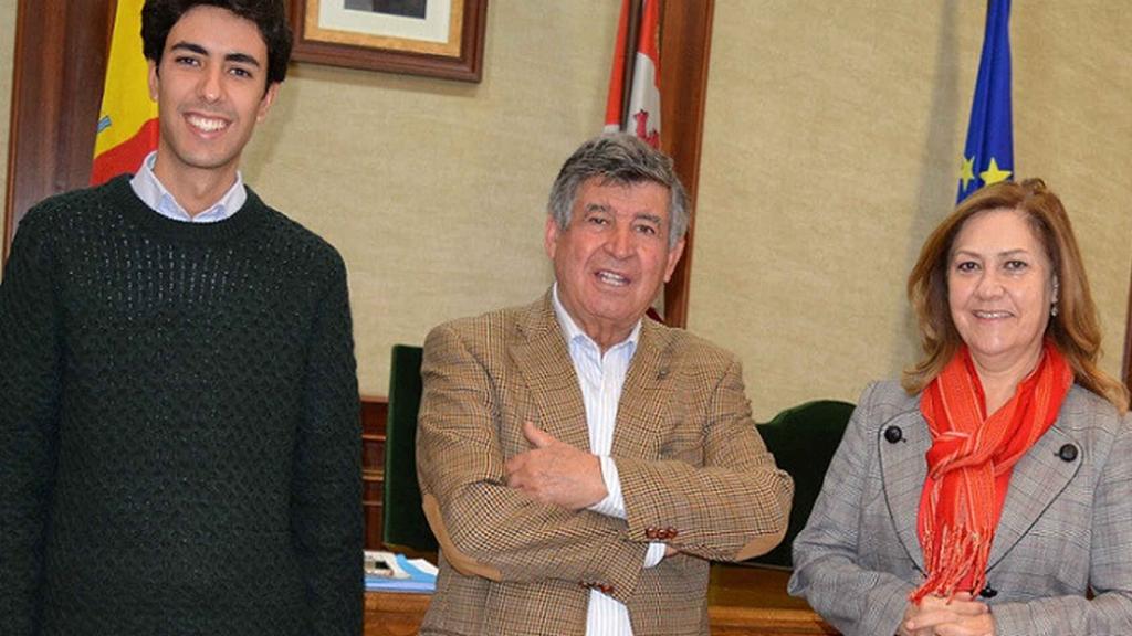 Los miembros de la Junta Local de Bejar Ángel Orgaz, Alejo Riñones y Purificación Pozo