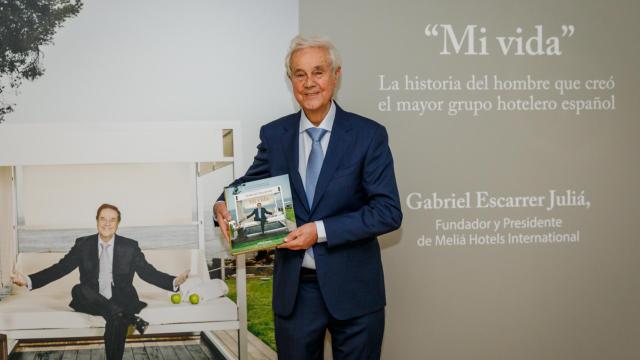 Gabriel Escarrer Juliá, fundador de Meliá, durante la presentación de su libro.