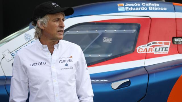 Jesús Calleja durante la presentación del 'Astara Team' para el Dakar 2022 de Arabia Saudí.