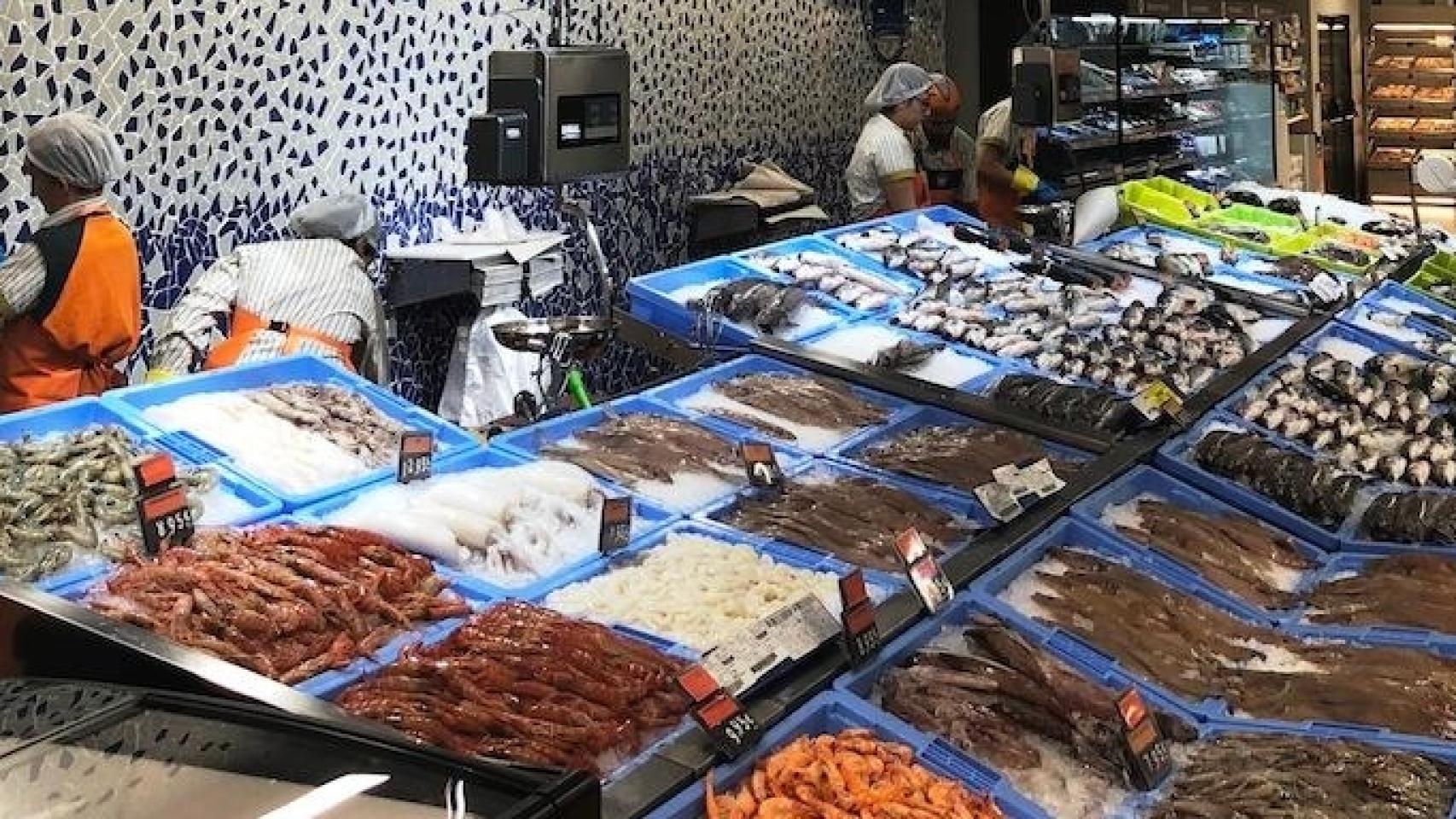 Pescadería de Mercadona.