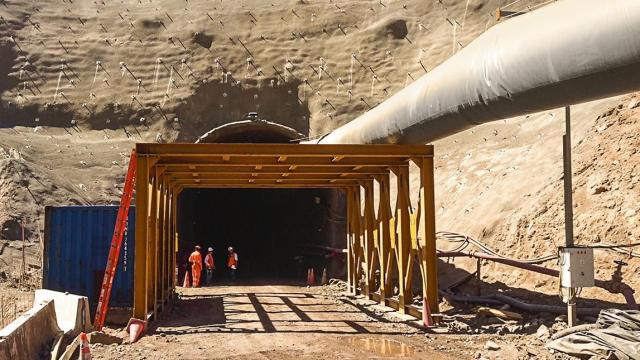 Obras de de una de las plantas hidroeléctricas del proyecto Alto Maipo.