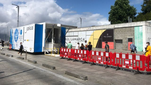 Imagen de archivo de un cribado frente al RC Náutico de Vigo, en verano de 2021