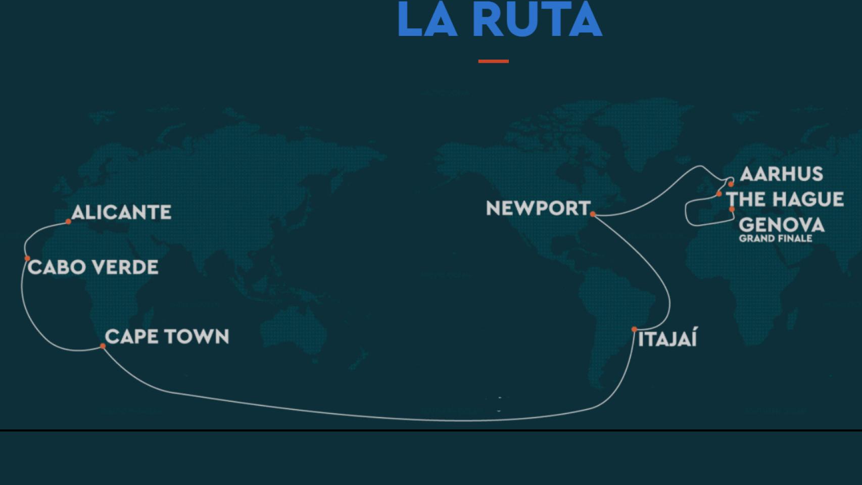 La rura de la Ocean Race que saldrá desde Alicante el 15 de enero de 2023.