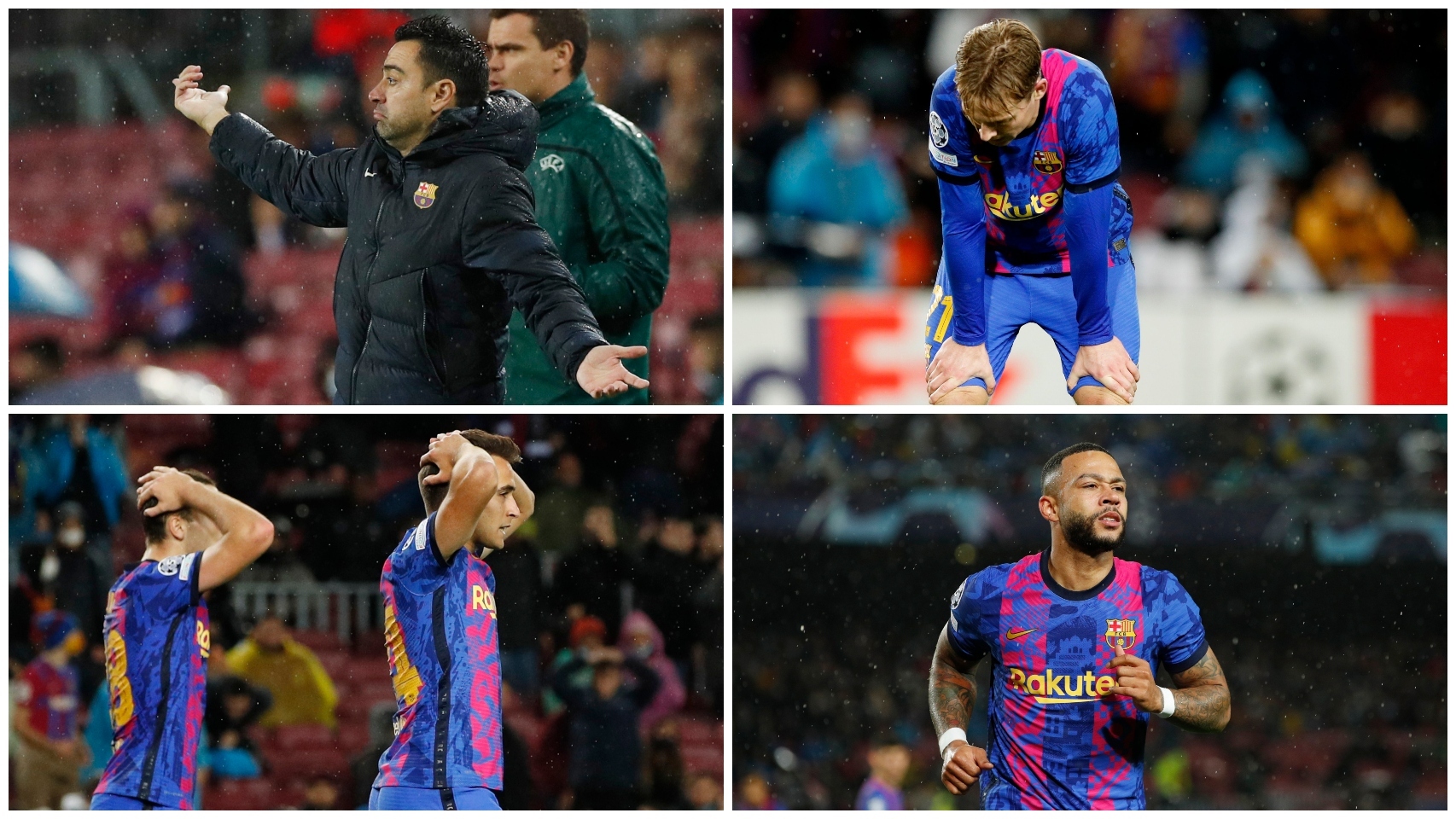 El empate del Barça ante el Benfica, en un collage