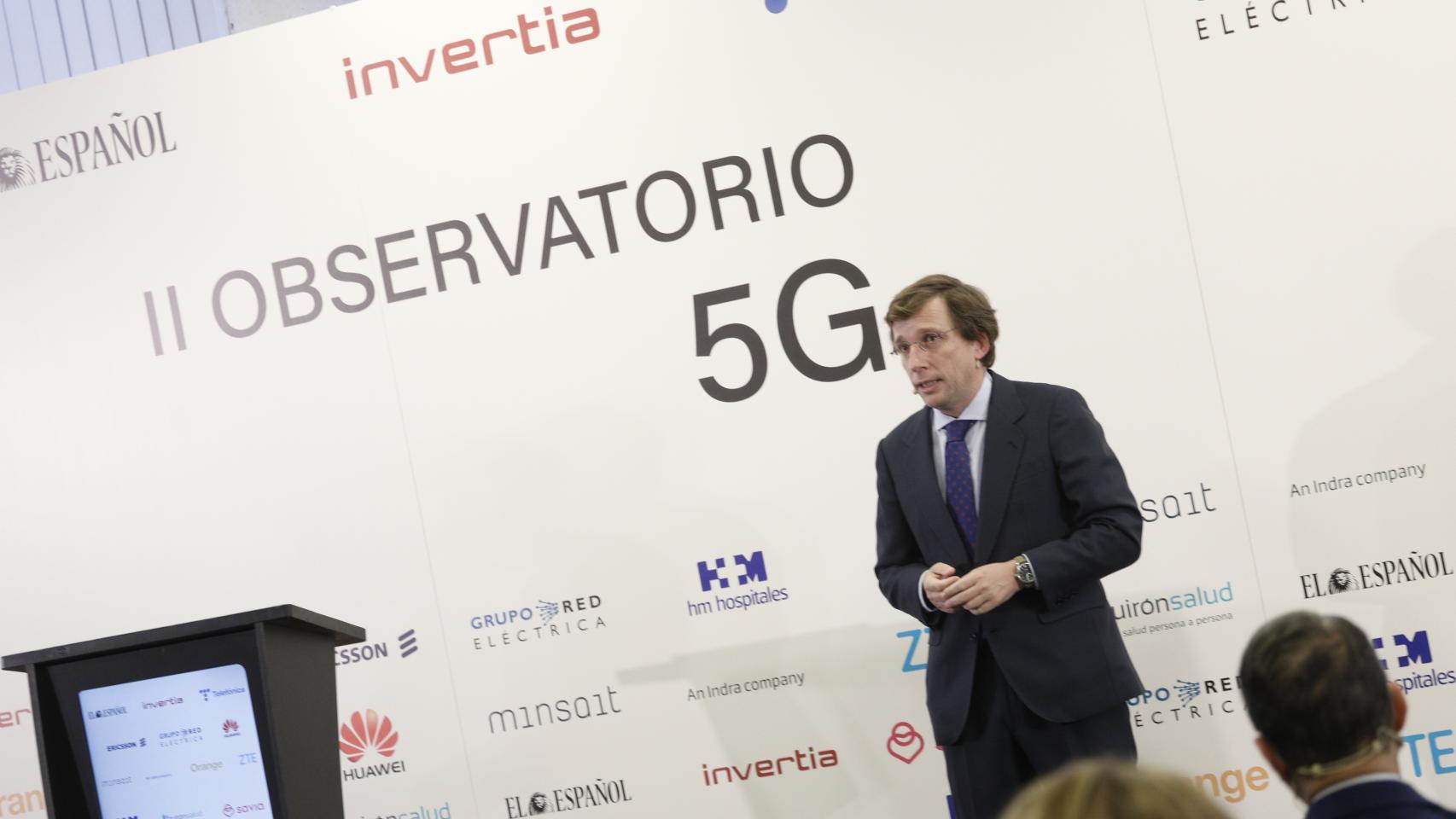 José Luis Martínez-Almeida en la apertura del II Observatorio 5G.