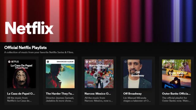 Hub de Netflix en Spotify