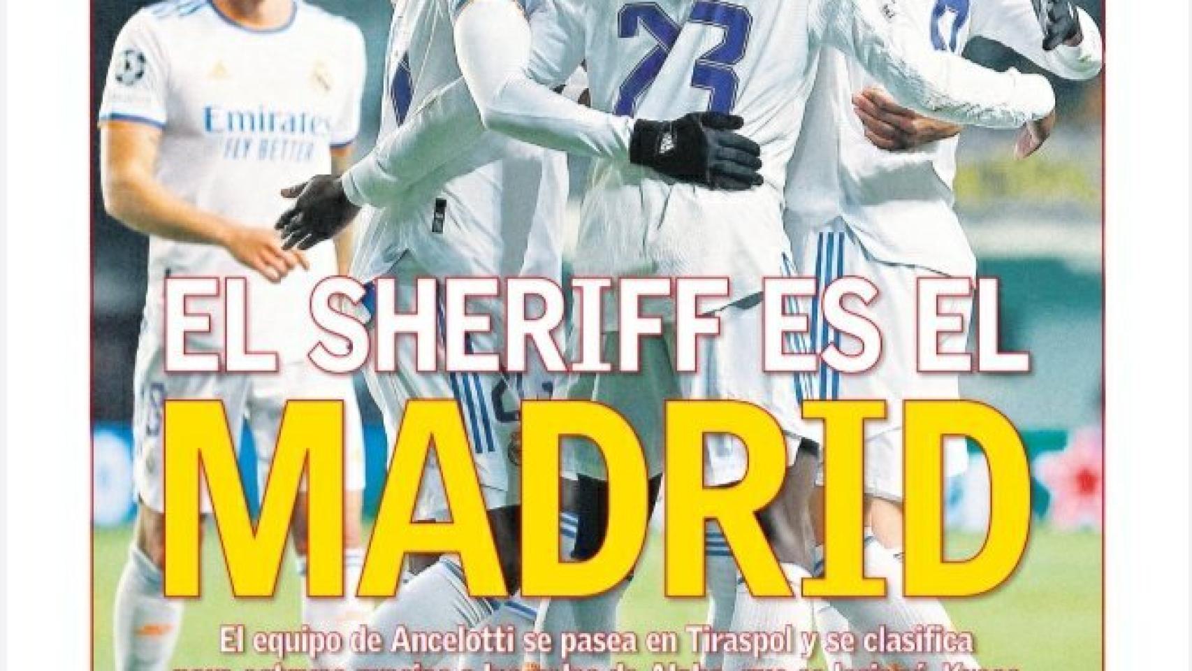 La portada del diario AS (25/11/2021)