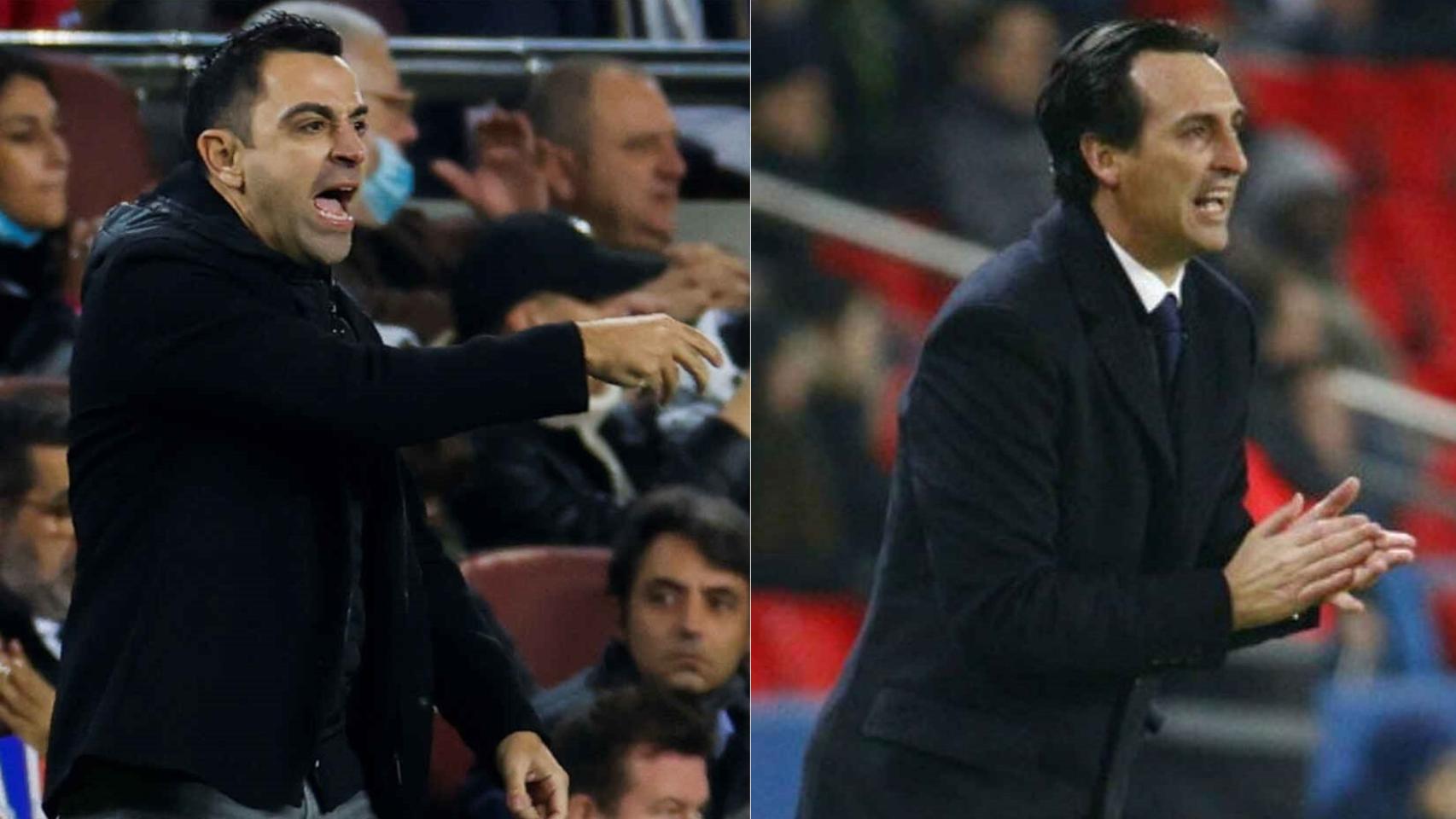 Xavi Hernández y Unai Emery