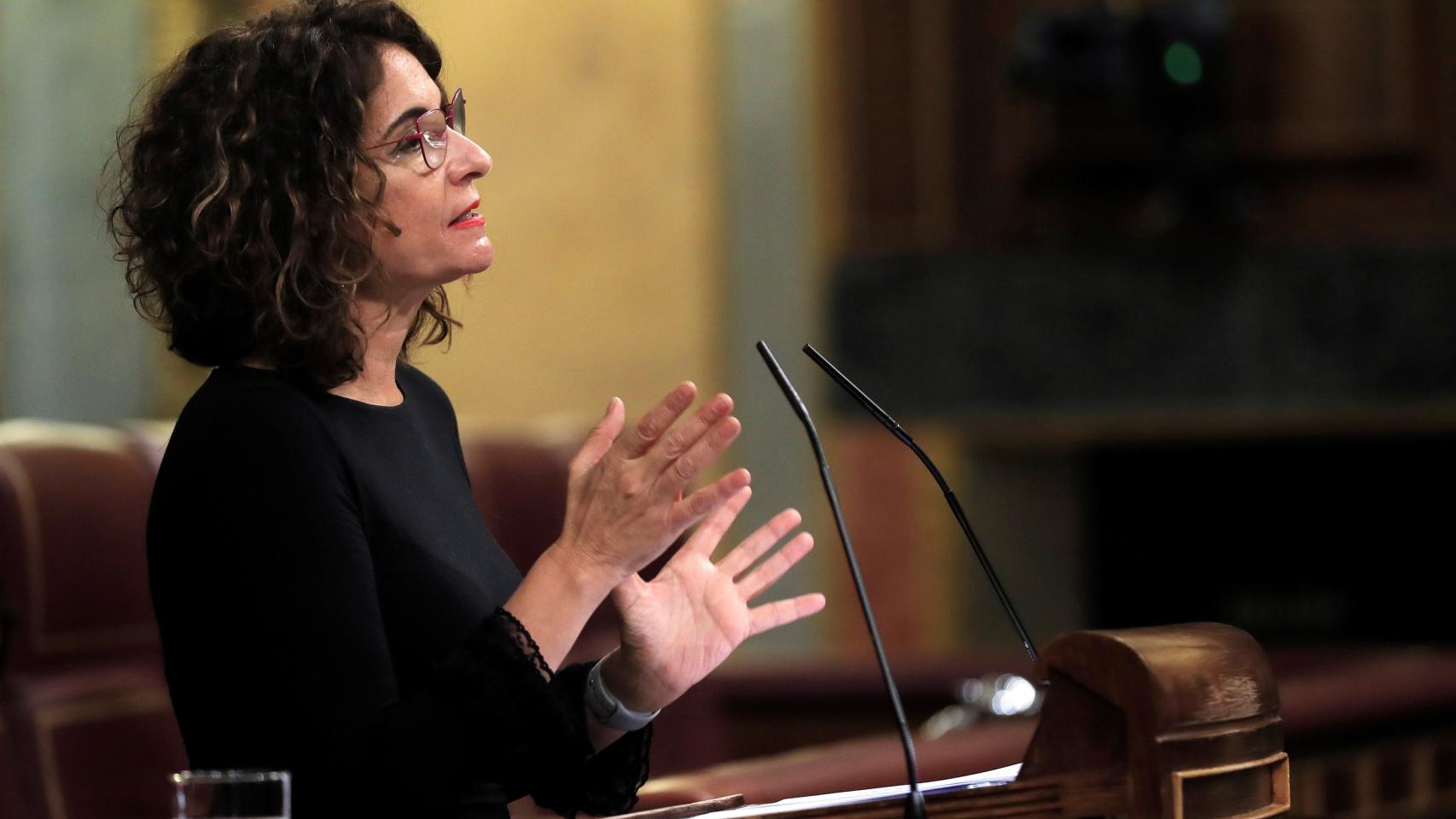 María Jesús Montero, durante el debate de Presupuestos.