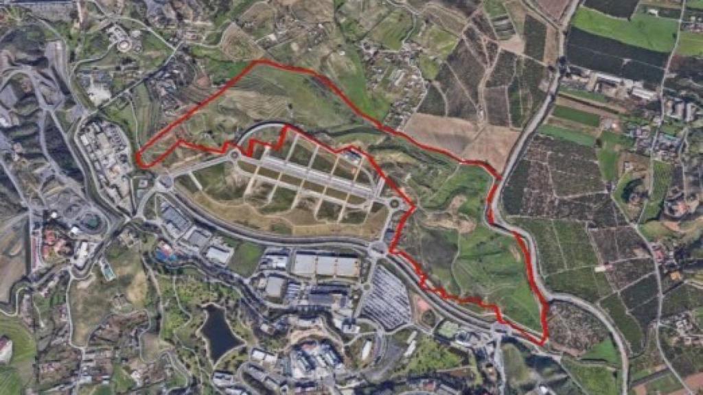 Vista de los terrenos sobre los que se plantea la ampliación del PTA de Málaga.