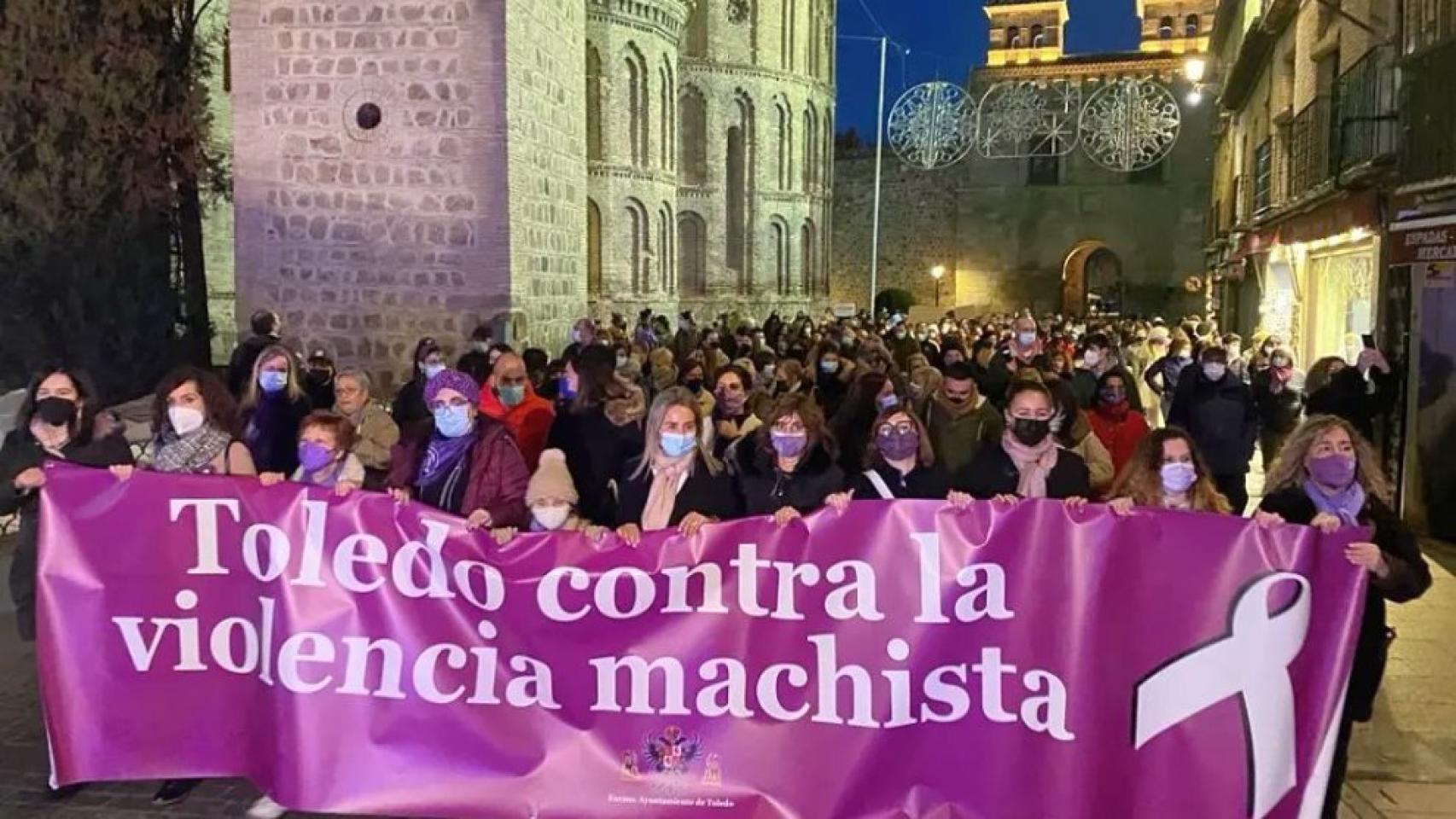 Pancarta que abría la manifestación.